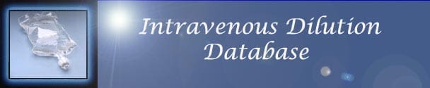 IV Dilutions Medication Reference and Infusion Guidelines 1 Intravenous Iv Dilution Medication Database