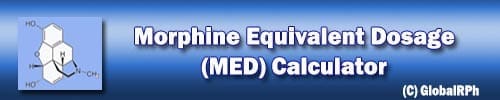 Morphine Milligram Equivalents Calculator