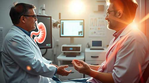 Clinician Discussing Gastrointestinal Symptoms With A Patient